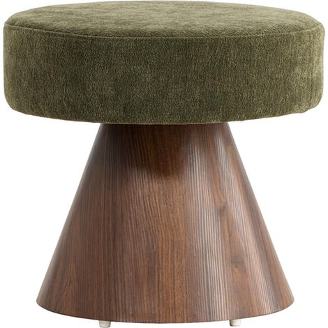 Pouf Design "Lanzo" 48cm Vert & Moka
