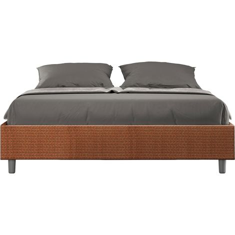 Letto Matrimoniale Sommier 160x190 cm Senza Rete Azelia Labirinto 04 Arancione (1/5)