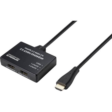 SpeaKa Professional SP-9443508 1+2 Porte Distributore, splitter HDMI Nero (1/5)