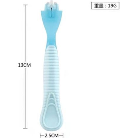 Rasoir de sécurité pour femme à 3 lames en acier inoxydable - kit complet avec 4 têtes de rechange (idéal pour jambes, aisselles, maillot) (1/4)