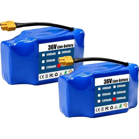 Batterie Lithium Ion, Capacité 20000mAh, Certifiée CE, 36v 20000mAH-2PCS (1/2)