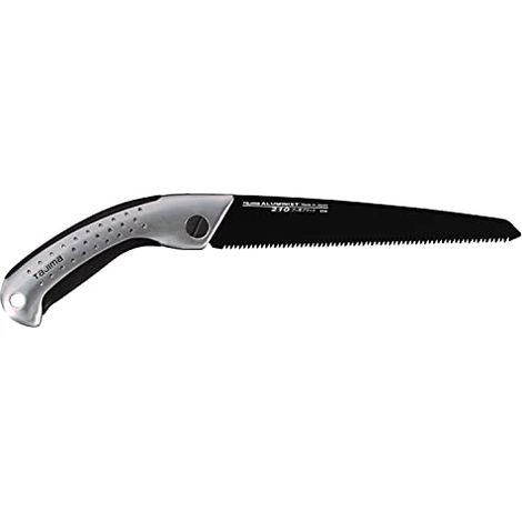 Tajima ALSA210 "Sega a mano Aluminist" con fondina, nero/argento, 210 mm (1/4)
