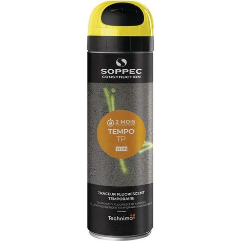 Traceur de chantier fluorescent [2 Mois] - Soppec - TEMPO TP  Jaune