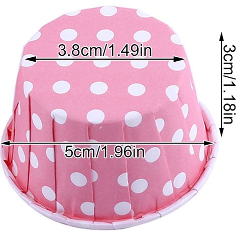 100 Stück Papier-Kuchenförmchen, Cupcake-Förmchen, Muffinförmchen für Partys, Hochzeiten, Rosa (1/5)