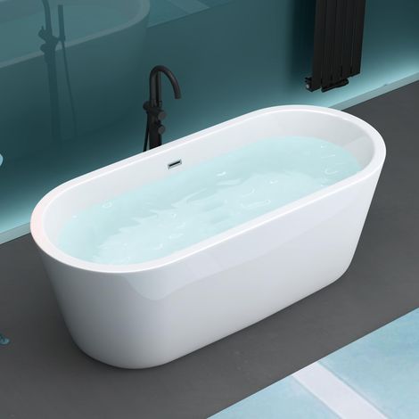 Mai & Mai Freistehende Badewanne 180x80cm Acryl Wanne Standbadewanne V505