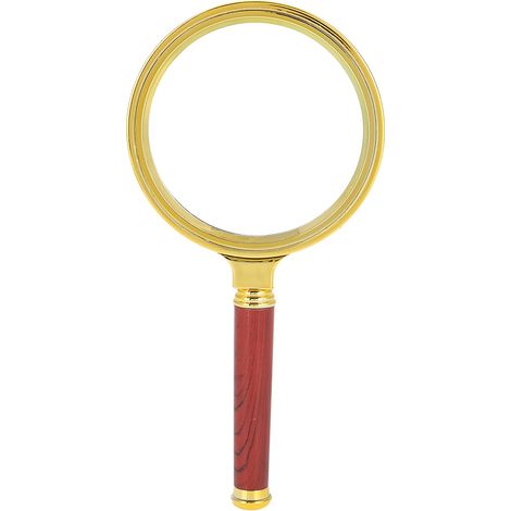 Loupe haut de gamme en acajou de 8 cm de diamètre avec poignée (1/5)