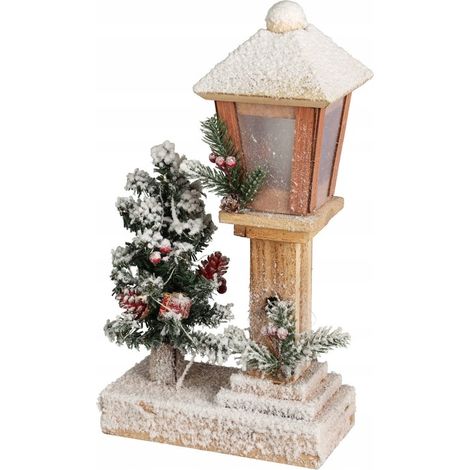 Linterna LED decorativa navideña, funciona con pilas, 37 cm, brillante, ¡IDEAL PARA LAS FIESTAS (1/3)