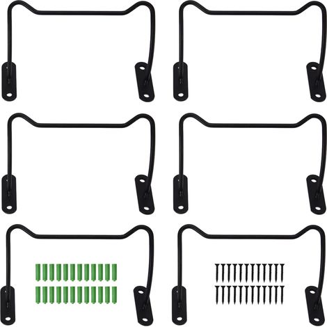 Lot de 6 supports métalliques pour bouteilles de vin rouge, étagère murale décorative pour bar domestique