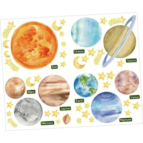 Lot De 3 Autocollants Muraux Phosphorescents Autocollants De Dessin Animé Décoration De Pour Garçons Et Filles Amusant Et Sûr Pour Garçons Et Filles (1/5)