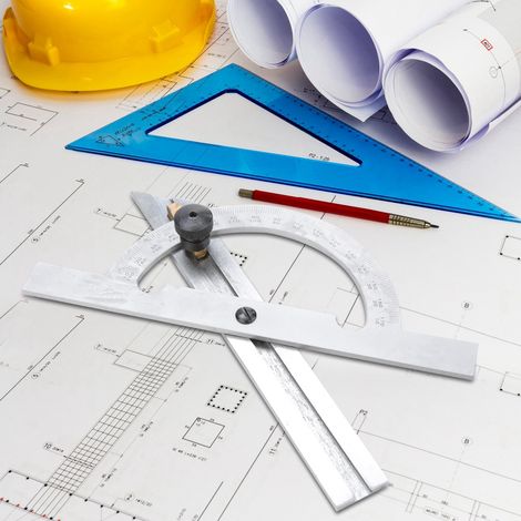Verstellbarer Winkelmesser aus Kohlenstoffstahl, 100 x 150 mm, Mess- und Prüfwerkzeug (1/5)