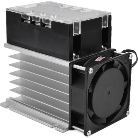 Régulateur à semi-conducteurs triphasé à thyristors, équipement de contrôle de variation de tension et de température, AC380V (TSR-120WA-H avec radiateur) (1/5)