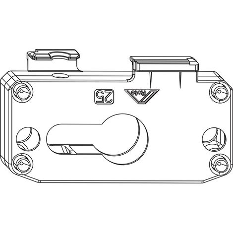 ROTO NX Schlosskasten PZ zu Getriebestulp Dornmaß 50 mm silber (1/2)