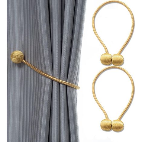 Lot de 2 attaches de rideaux magnétiques, supports décoratifs pour maintien de rideaux (1/3)