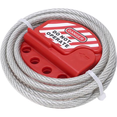Câble de sécurité avec 4 cadenas résistant à la chaleur - Équipement de cadenassage (1/5)