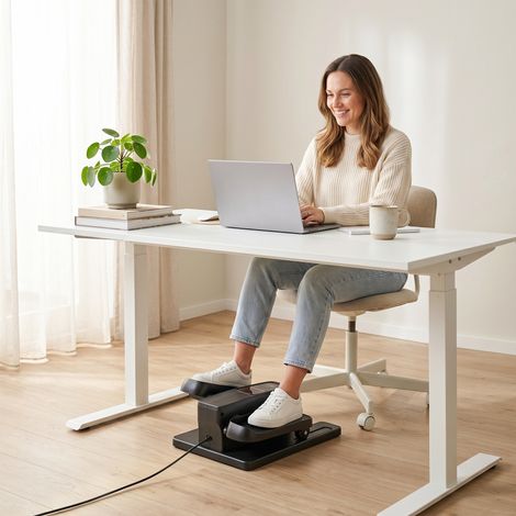 Mini vélo elliptique pour usage domestique, appareil de course elliptique électrique à placer sous un meuble, avec télécommande, écran LED et 12 vitesses.