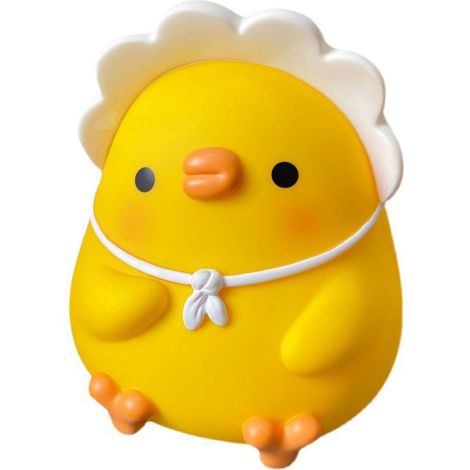 Tirelire enfant en forme de cochon, motif canard jaune, anti-chute, en résine vinyle. Idéale pour les garçons et les filles. (1/5)