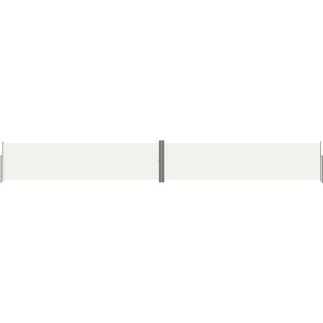 Auvent paravent store brise-vue latéral rétractable de patio jardin terrasse balcon protection visuelle écran 160 x 1200 cm crème