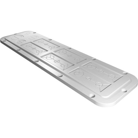 Rittal AX 2564 200 piastra di flangia grigia 149 mm (1/2)