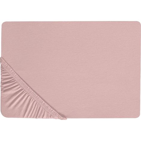 Spannbettlaken HOFUF Baumwolle 200 x 200 cm Rosa