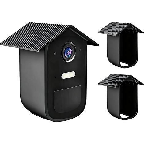 Boîtier en silicone étanche en 2 pièces, compatible avec la caméra EufyCam 2C/2C Pro, étui de protection en silicone noir, étanche et résistant aux UV, pour une utilisation intérieure et extérieure. (1/5)
