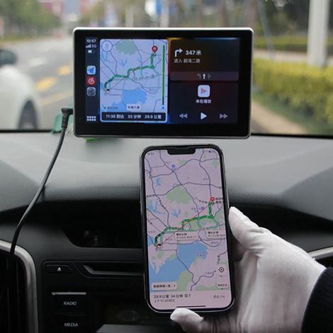 7-inch wireless carplay portable wireless auto airplay FM forwarder (1/4)