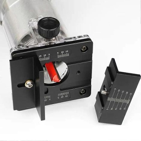 Machine à rainurer les connecteurs deux-en-un pour le travail du bois avec tête de coupe de 11 mm, support de fraisage et outil de fraisage (1/5)