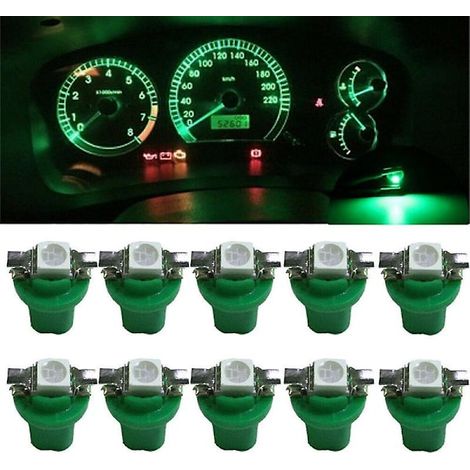 Ampoule LED automobile, lot de 10 unités, réf. B8. 5d, 12V, 5050 SMD, pour l'éclairage et le remplacement dans les véhicules.-AquaForge (1/5)