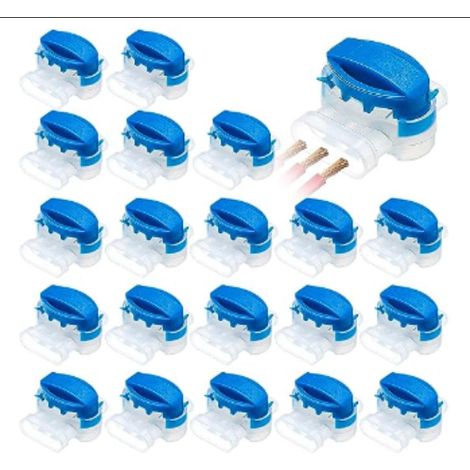 Jeu de connecteurs de câble de connecteur de fil à 3 trous, 20 pièces, pour tondeuses à gazon robotisées, applications d'arrosage de jardin extérieur (1/5)