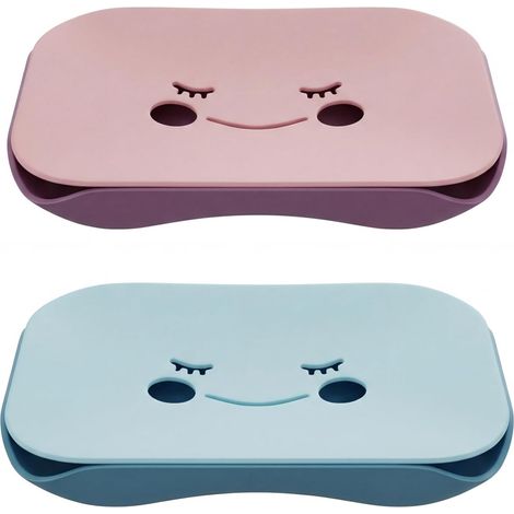 Lot de 2 Porte-savon, Drainage efficace, Plastique PP, Fond renforcé, Salle de bain et cuisine