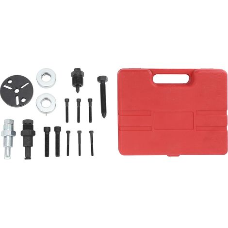 Ortviai Kit de Démontage pour Embout d’Embrayage de Compresseur Climatisation Auto – 15 Pièces, Alliage Alu + Fer (1/5)