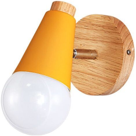 Veilleuse, applique murale, salon chambre lampe chevet étude porche couloir (couleur: jaune) (1/4)