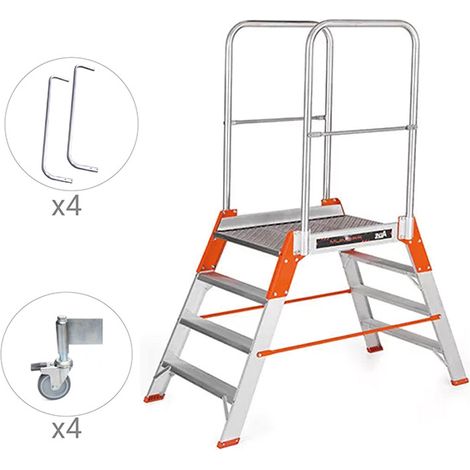 Piattaforma 2x6 gradini - Altezza massima di lavoro 3.26m - 97306R-MC