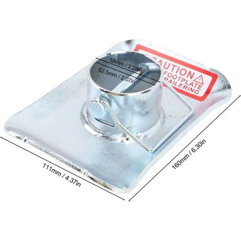 Remorque Jack Foot Remorque de cric de pied 5000 lb capacité de 2 pouces de diamètre de diamètre plaque bateau revetement (1/4)
