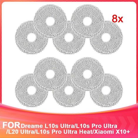Lot de 10 serpillères lavables pour robots aspirateurs L10s Ultra/L10s Pro Ultra/L20 Ultra/L10s Pro Ultra Heat/X10+ (1/5)