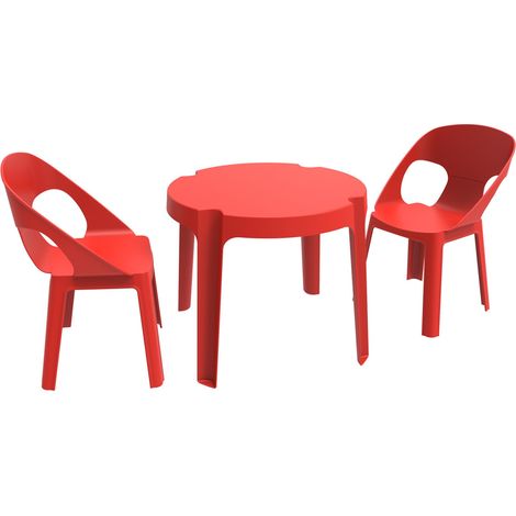 garbar RITA Set 2+1 Infantil Silla-Mesa Interior, Exterior Rojo