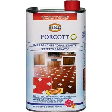 FORCOTT MADRAS LT.1 IMPREGNANTE PROTETTIVO ANTIMACCHIA EFFETTO BAGNATO PER COTTO (1/3)