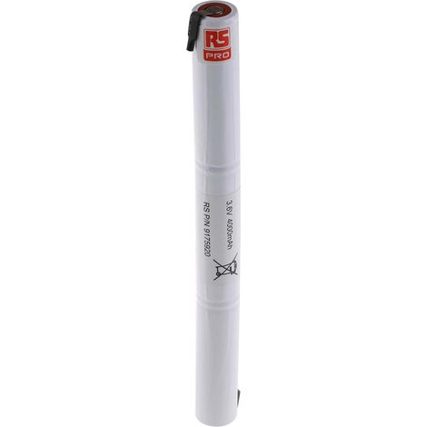 Bloc batterie rechargeable RS PRO 3.6V NiMH 4Ah 18670 x 3 ( Prix pour 1 ) (1/2)