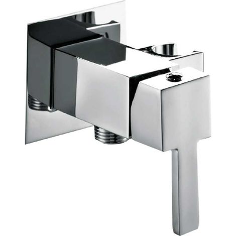 "MISCELATORE INCASSO QUADRATO CON SUPPORTO INTEGRATO Cromo - 1/2"""" M"