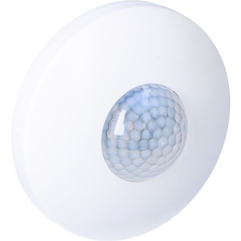 Détecteur de mouvement passif pour plafond 360 degrés DR-06W blanc avec détection de rayonnement infrarouge (1/3)