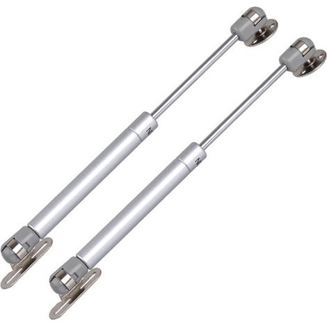 pièces - Vérin à gaz - Ferrures de porte Softclose - 120N - Alliage de zinc - Argent - Vérin à gaz télescopique pour porte d'armoire - Support hydraulique - Amortisseur de levage de porte pour porte d (1/4)