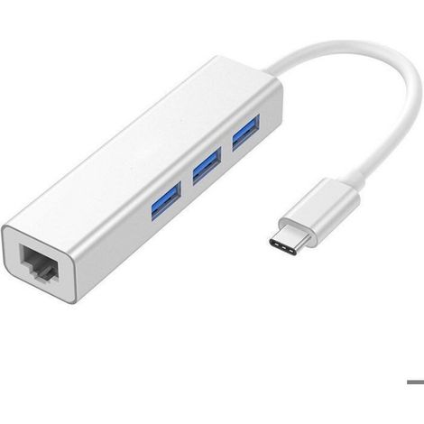 Adaptateur USB-C - Ethernet Gigabit - RJ45 - Compatible Windows Mac Linux - 10/100/1000 Mbps - Sans Pilote - Aluminium - 1 Pièce (1/5)