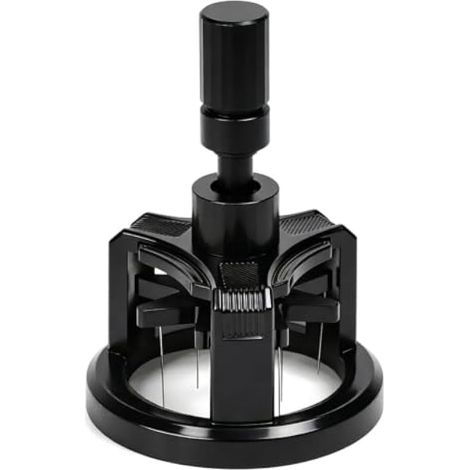 FTISSLY Distributeur à Aiguilles pour Café 58 mm, Outil WDT de Distribution d’Espresso, Hauteur Réglable avec Roulements Renforcés, Accessoire Barista en Acier Inoxydable et Aluminium, Noir