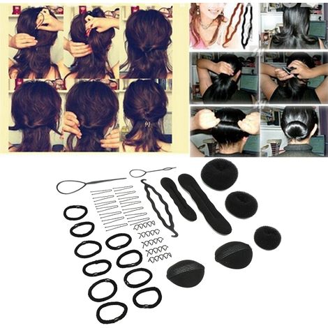 12-teiliges professionelles Haarstyling-Set für Flechtfrisuren und Salon-Styling, DIY-Styling-Werkzeuge (1/5)