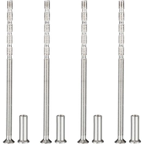 Vis Poignée Meuble M4x90, Vis Rupture Tête Fraisée Phillips 4 Pcs pour Poignée Tiroir Tête Fraisée Plate Phillips avec Manchon pour Porte Levier (1/5)