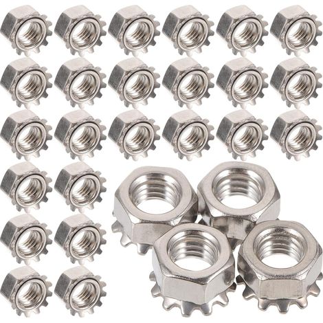 of 20 Pre Inserted Nylon Furniture Nuts Dowel Connectors for