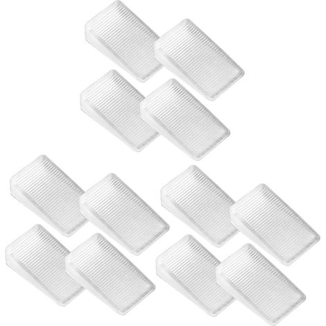 Lot de 12 cales de nivellement transparentes en PVC pour meubles (1/5)