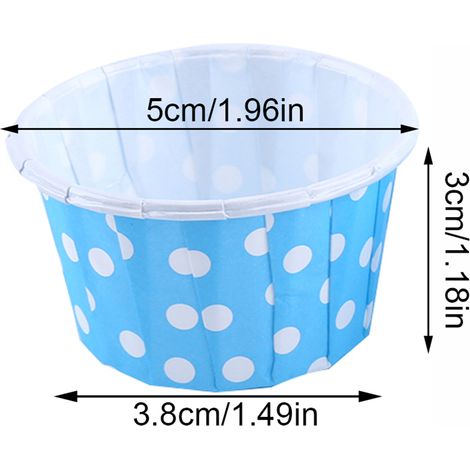 100 blaue Papier-Muffinförmchen, Backförmchen für Muffins, 100er-Packung, ideal für Partys und Hochzeiten (1/3)