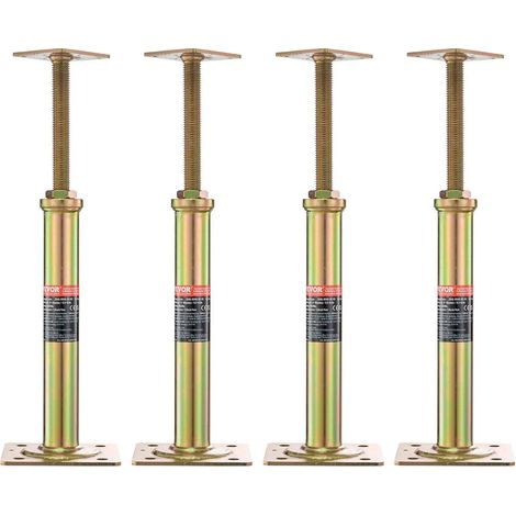 Set mit 4 verstellbaren Wagenhebern – Nivellier- und Hebevorrichtung für Fußböden im Wohnbereich – Höhenverstellbar von 11,6" bis 16"
