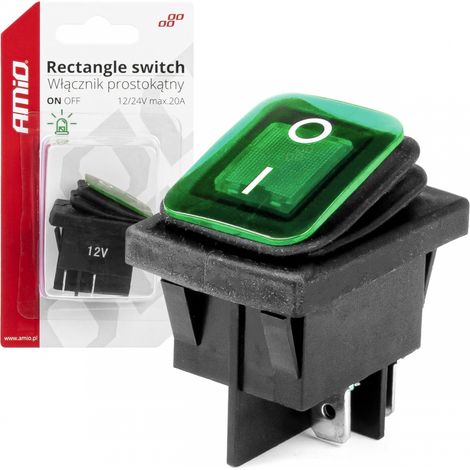 Rechteckiger beleuchteter Schalter amio-03090 (1/4)