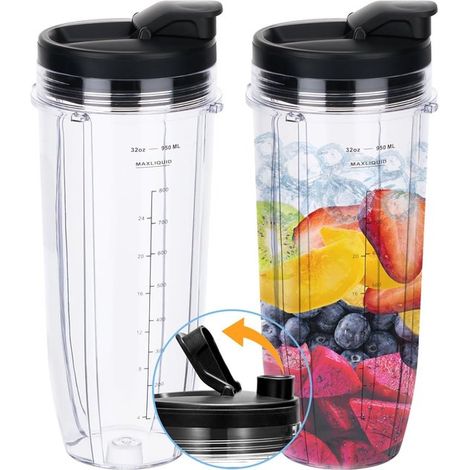 Accesorio OIMG, 946 ml (32 2 piezas, licuadora Nutribullet, 950 ml, Nutri Ninja BL450 BL454 BL455 BL456 BL480 BL481 BL482 BL490 BL640 BL642 (1/5)